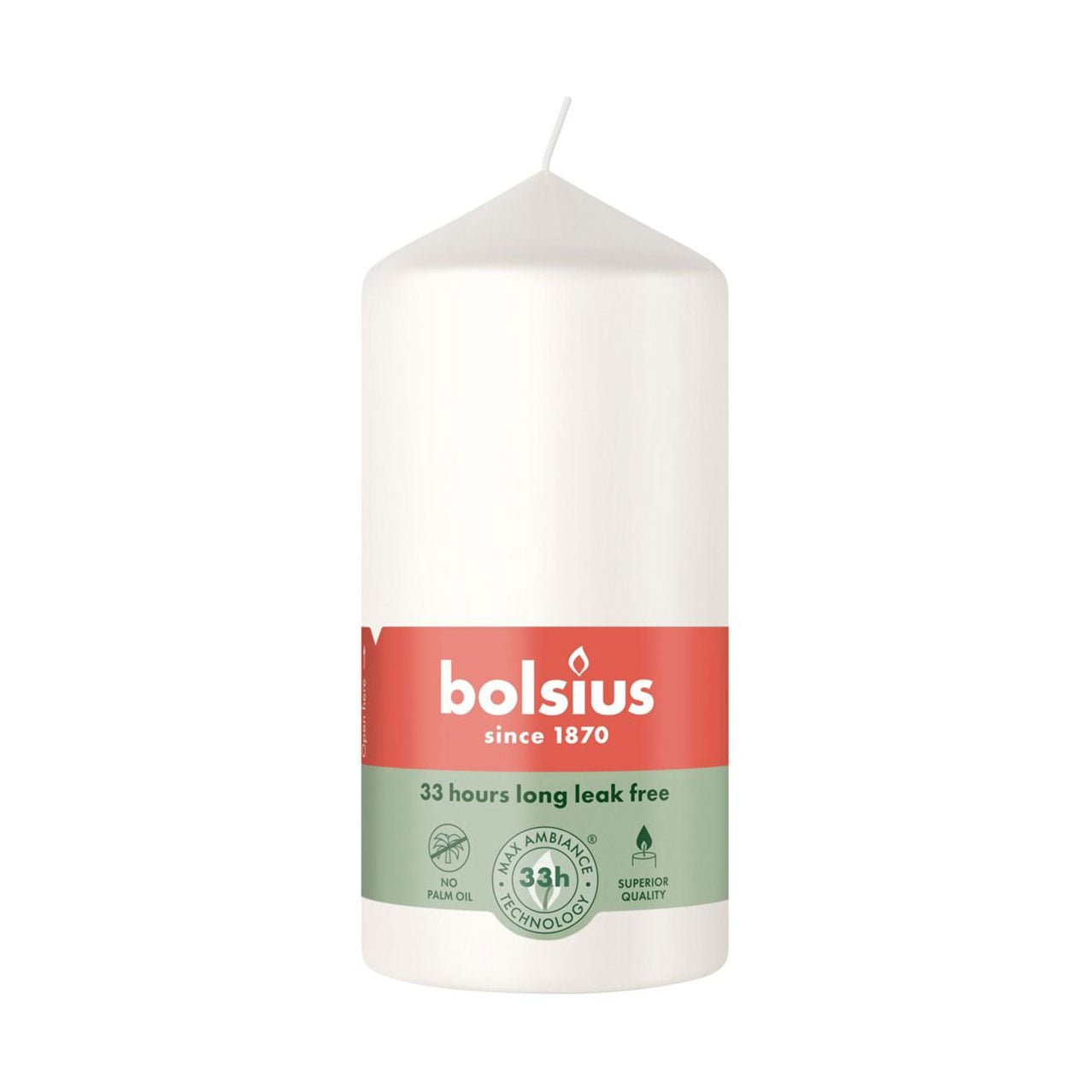 Циліндрична свічка Bolsius Essentials Pillar Candle Хмарно-білий, 120*58 мм